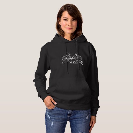 Cycoloog Funny Cycling gezegde Hoodie (Voorkant volledig)