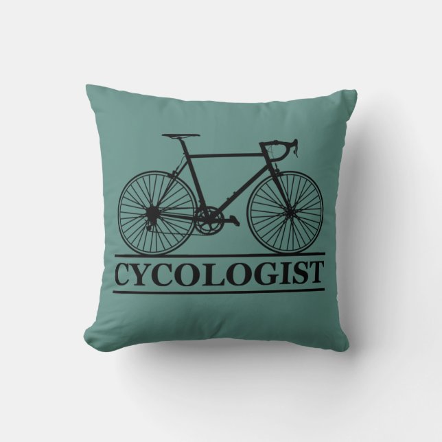 Cycoloog Funny Cycling gezegde Kussen (Voorkant)