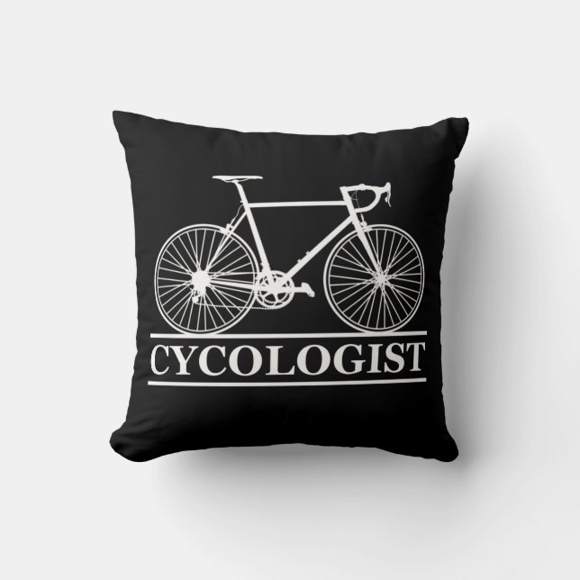 Cycoloog Funny Cycling gezegde Kussen (Voorkant)