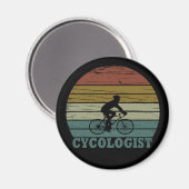 Cycoloog Funny Cycling gezegde Magneet (Voorkant / Achterkant)