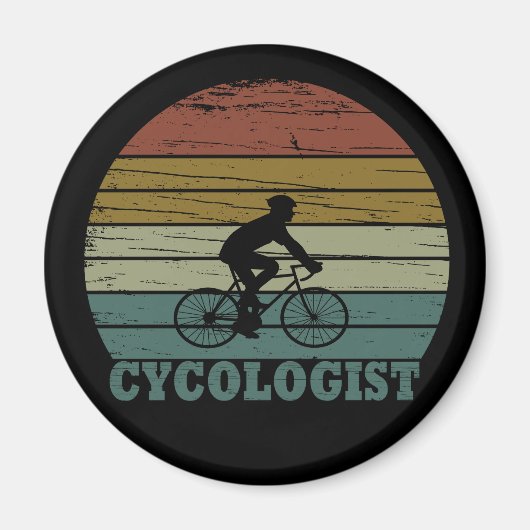 Cycoloog Funny Cycling gezegde Magneet (Voorkant)