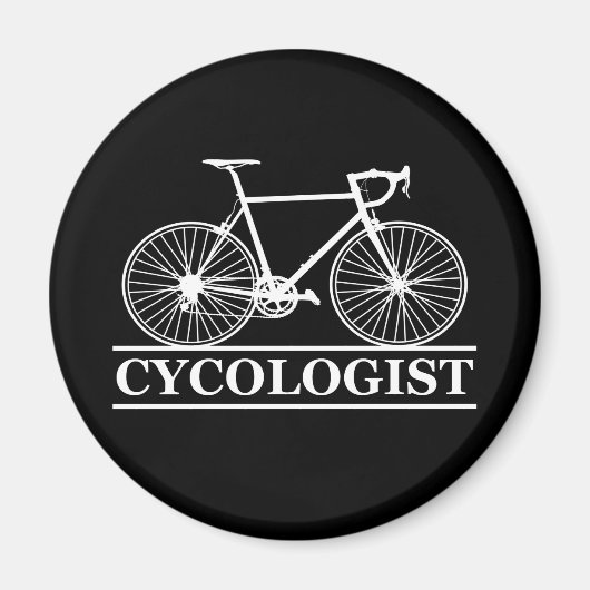 Cycoloog Funny Cycling gezegde Magneet (Voorkant)