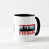 Cycoloog Funny Cycling gezegde Mok (Voorkant rechts)