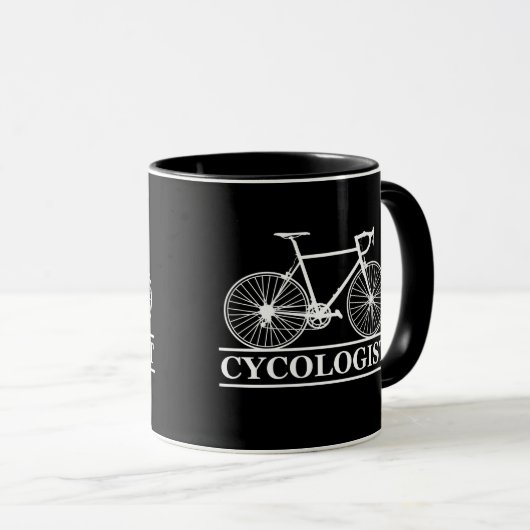 Cycoloog Funny Cycling gezegde Mok (Voorkant rechts)