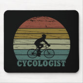Cycoloog Funny Cycling gezegde Muismat (Voorkant)