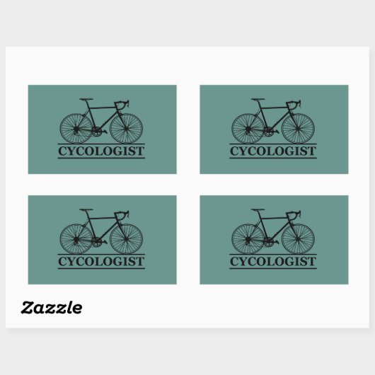 Cycoloog Funny Cycling gezegde Rechthoekige Sticker (Vel)
