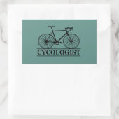 Cycoloog Funny Cycling gezegde Rechthoekige Sticker (Tas)