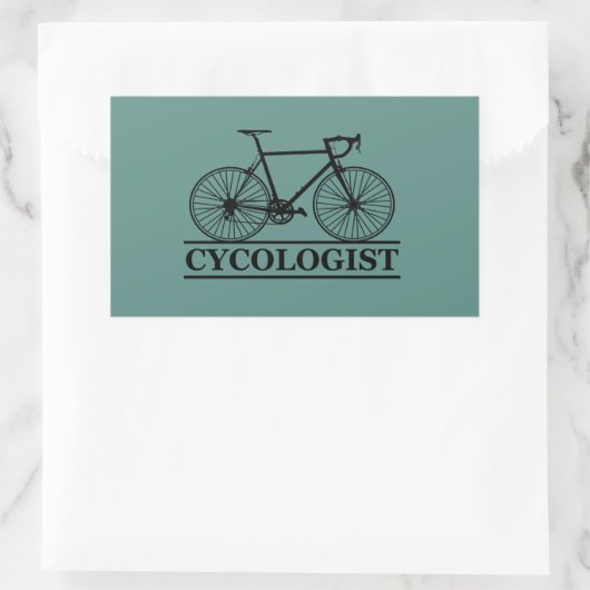 Cycoloog Funny Cycling gezegde Rechthoekige Sticker (Tas)