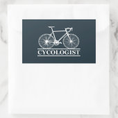 Cycoloog Funny Cycling gezegde Rechthoekige Sticker (Tas)