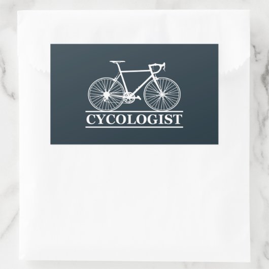Cycoloog Funny Cycling gezegde Rechthoekige Sticker (Tas)