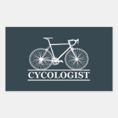 Cycoloog Funny Cycling gezegde Rechthoekige Sticker (Voorkant)