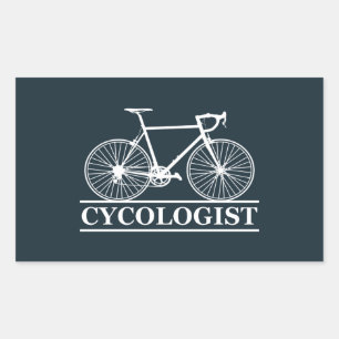 Cycoloog Funny Cycling gezegde Rechthoekige Sticker