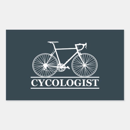 Cycoloog Funny Cycling gezegde Rechthoekige Sticker (Voorkant)