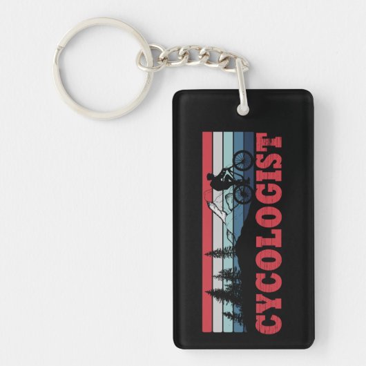 Cycoloog Funny Cycling gezegde Sleutelhanger (Voorkant)