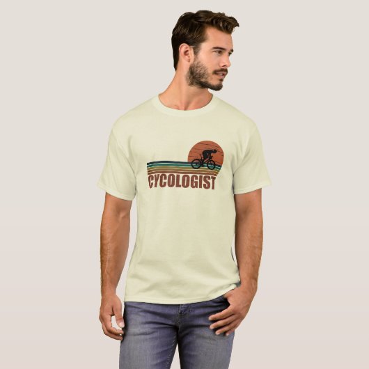 Cycoloog Funny Cycling gezegde T-shirt (Voorkant volledig)