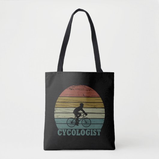 Cycoloog Funny Cycling gezegde Tote Bag (Voorkant)
