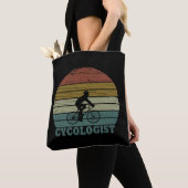 Cycoloog Funny Cycling gezegde Tote Bag (Dichtbij)