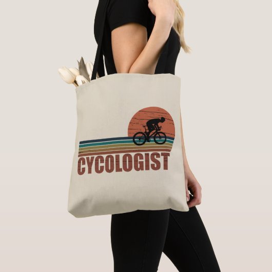 Cycoloog Funny Cycling gezegde Tote Bag (Dichtbij)
