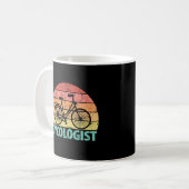 Cycoloog Funny Cycling Koffiemok (Voorkant links)