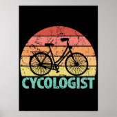 Cycoloog Funny Cycling Poster (Voorkant)