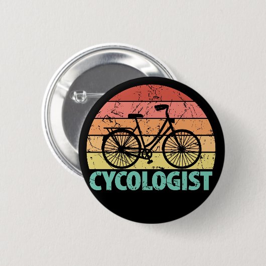 Cycoloog Funny Cycling Ronde Button 5,7 Cm (Voorkant /achterkant)