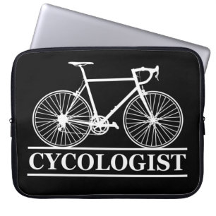 Cycoloog Funny Cycling voor fietsers en fietsers Laptop Sleeve
