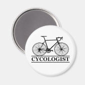 Cycoloog Funny Cycling voor fietsers en fietsers Magneet (Voorkant / Achterkant)