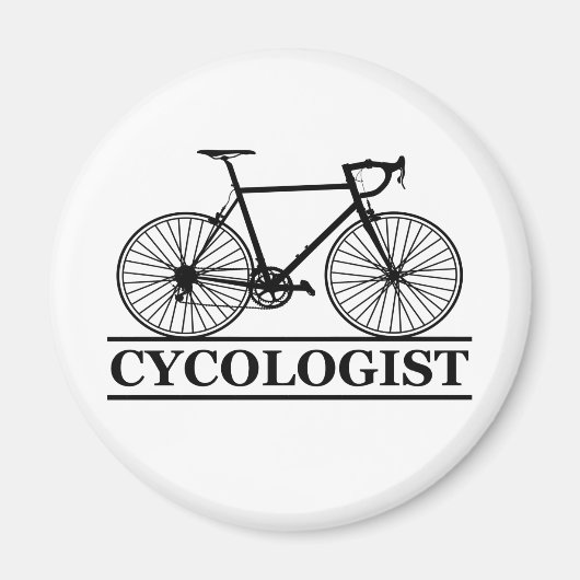 Cycoloog Funny Cycling voor fietsers en fietsers Magneet (Voorkant)
