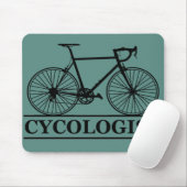 Cycoloog Funny Cycling voor fietsers en fietsers Muismat (Met muis)