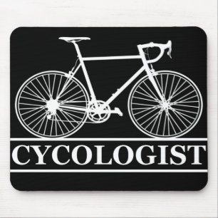 Cycoloog Funny Cycling voor fietsers en fietsers Muismat