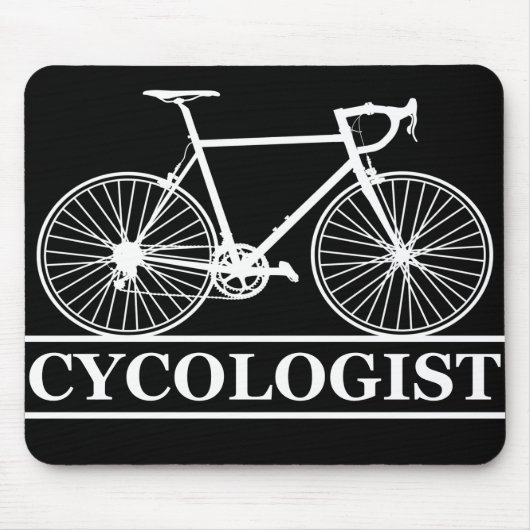 Cycoloog Funny Cycling voor fietsers en fietsers Muismat (Voorkant)