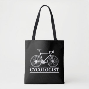 Cycoloog Funny Cycling voor fietsers en fietsers Tote Bag