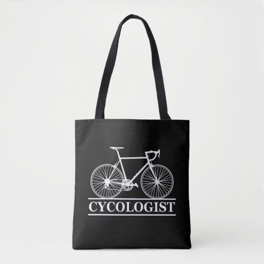 Cycoloog Funny Cycling voor fietsers en fietsers Tote Bag (Voorkant)