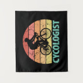Cycoloog Funny Cycling Wandkleed (Voorkant)