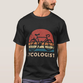 Cycoloog Funny Retro Bycicle Parody Design T-shirt