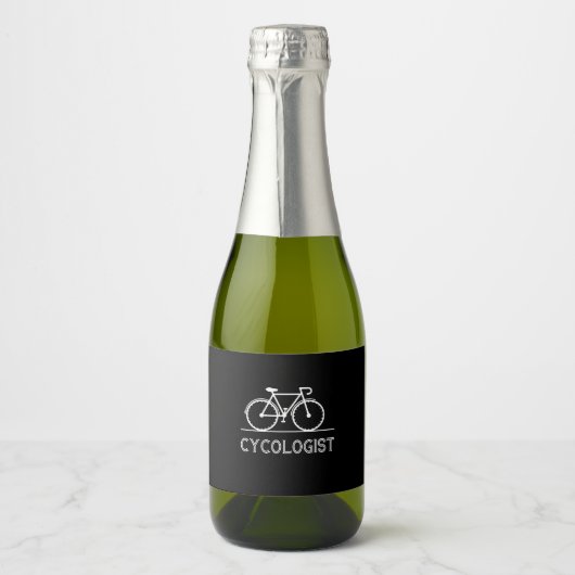 Cycoloog Gift | Vertrouw me dat ik cycoloog Man be Sparkling Wijnetiket (Voorkant)