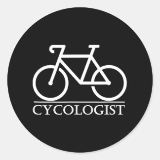 Cycoloog Grappige Psychologie Fietsfietser Ronde Sticker