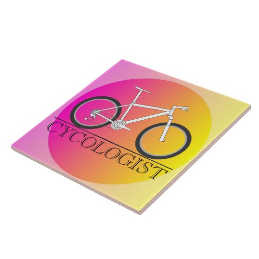 Cycoloog keramische Tegel Tegeltje (Zijkant)