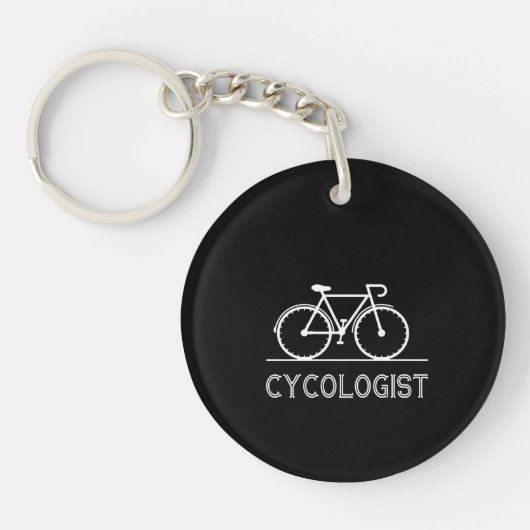 Cycoloog Lover Gift Cycling Mountain Gift Sleutelhanger (Voorkant)
