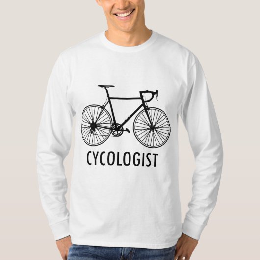 Cycoloog Mannen - Cycoloog Vrouwen - Funny Bike T-shirt (Voorkant)