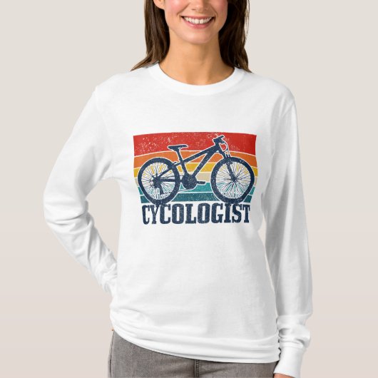 Cycoloog Mountain Bike MTB Cycling Funny T-shirt (Voorkant)