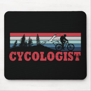 Cycoloog MTB fietser grappig fietsen Muismat
