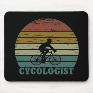 Cycoloog MTB fietser grappig fietsen Muismat