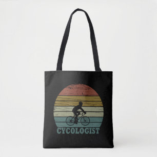 Cycoloog MTB fietser grappig fietsen Tote Bag