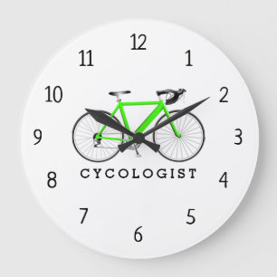 Cycoloog Neon Green Bicycle Grote klok