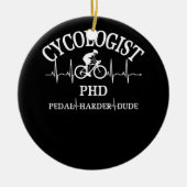 Cycoloog PhD Pedal Harder Guy Heartbeat Keramisch Ornament (Voorkant)