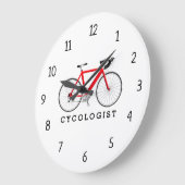 Cycoloog Red Bicycle Large Clock Grote Klok (Hoek)