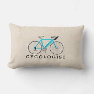 Cycoloog Turquoise fiets op beige Kussen
