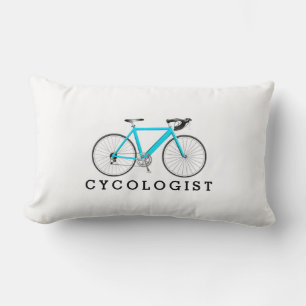 Cycoloog turquoise fiets wit kussen