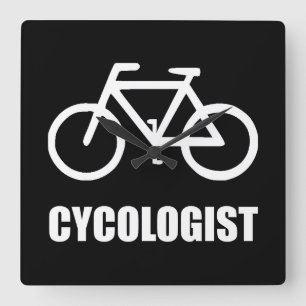 Cycoloog voor fietsen vierkante klok